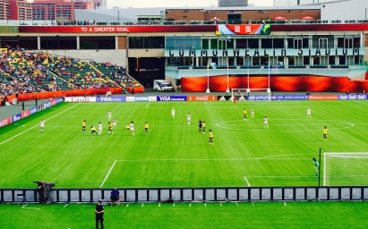 USA vs Colombia played at the Edmonton Stadium.