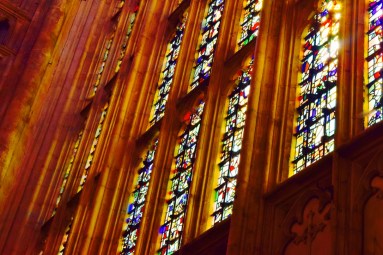 A colourful and impressive Winchester Cathedral.