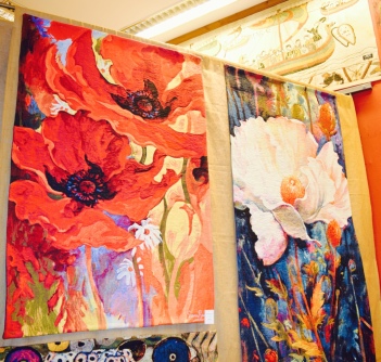Colourful tapestries for the wall. So nice! I wanted to buy many of them! I could just buy them with my eyes.