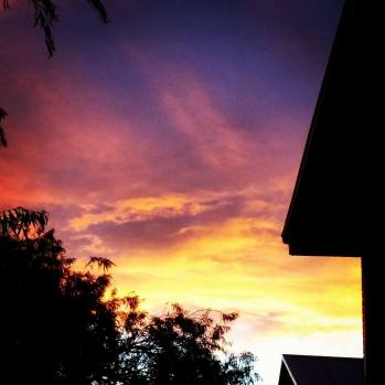 Sunset view from my new courtyard.