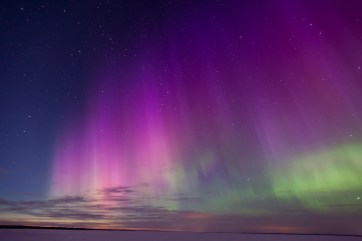 Amazing Northern lights seen and captured in Latvia, photo credit here.