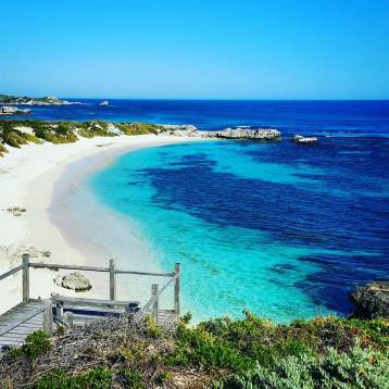 The amazing view from the lighthouse. We had a perfect weather day for our day trip to this magical little island.