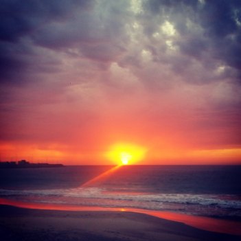 The sun setting at Port beach near Fremantle. A very impressive setting with an impeding storm hitting the coast later that night.