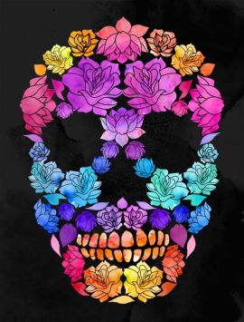A brilliant day of the dead watercolour thanks to pinterest.
